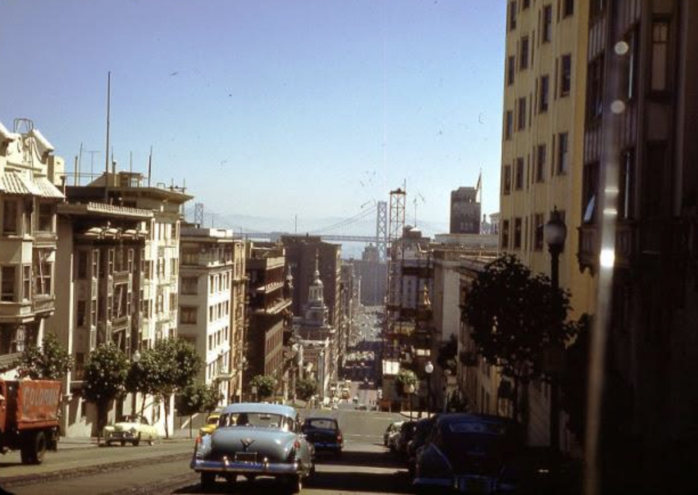 View down California St., Chinatown, San Francisco, 1951